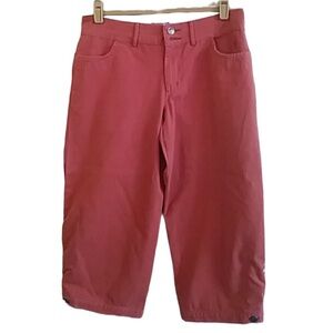 Ibex Organic Cotton Rust Cropped Capri Pants Size 8